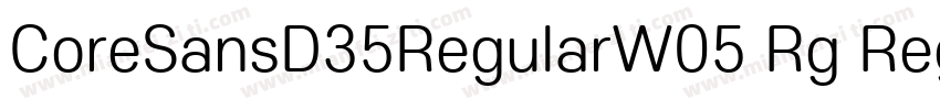CoreSansD35RegularW05 Rg Regular字体转换